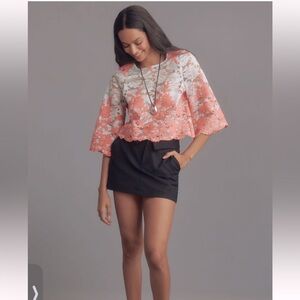 Anthropologie by Eva Franco Lace with Bell Sleeves Top - NWT